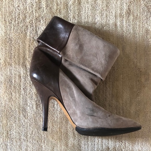 Isabel Marant suedeand leather slouch boots